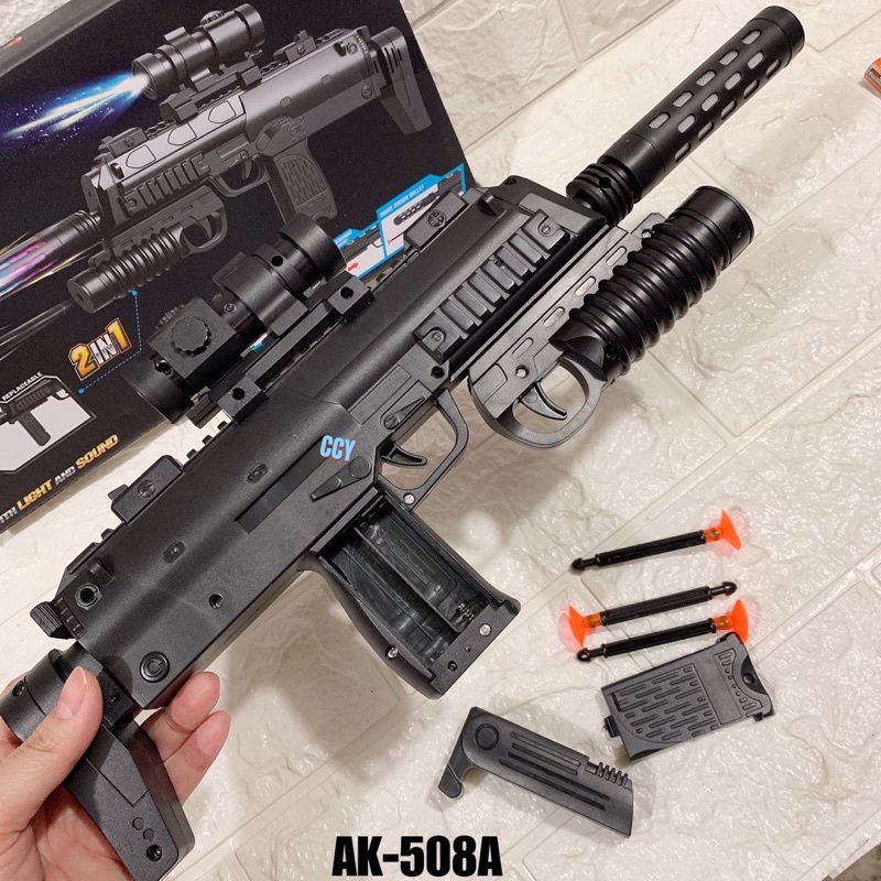 Mainan Pistol Senapan Mp7 Submachine Gun 2in 1