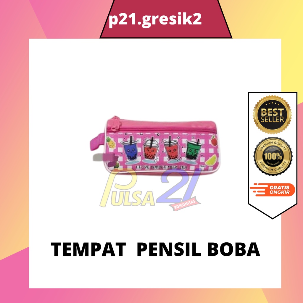 

TEMPAT PENSIL 2 RESLETING BOBA TEMPAT PENSIL KULIT TEMPAT PENSIL FANCY CUTE