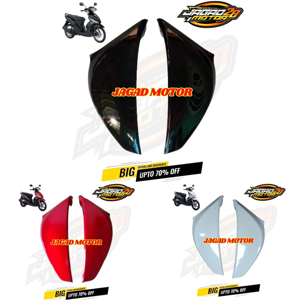 Sayap Depan Yamaha Mio J Hitam Putih Merah / Sayap Samping Kanan Kiri Yamaha Mio J Hitam Putih Merah / Sayap Depan Samping Kanan Kiri Yamaha Mio J Hitam Putih Merah