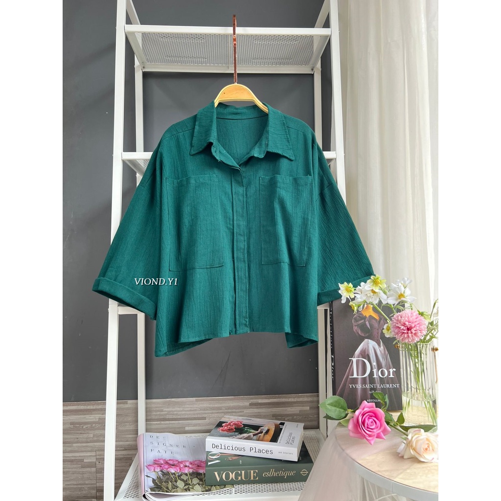 Kemeja Wanita Natal / Atasan Blouse Cewek Korea Dewasa Christmas Polos Oversize