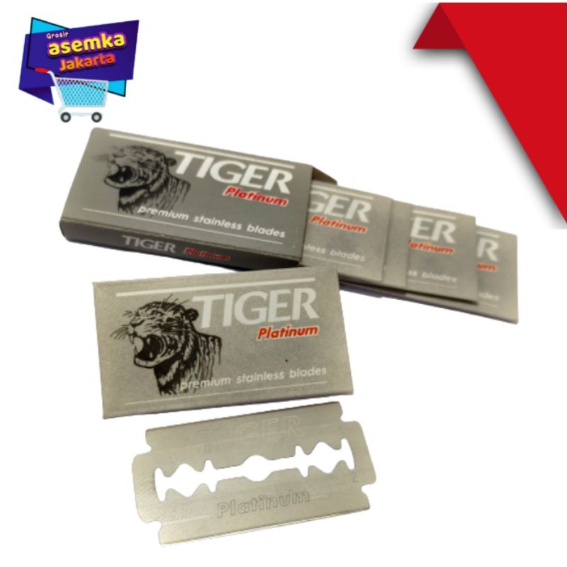 Silet Tiger Platinum Premium stainless Blades isi 100 pcs