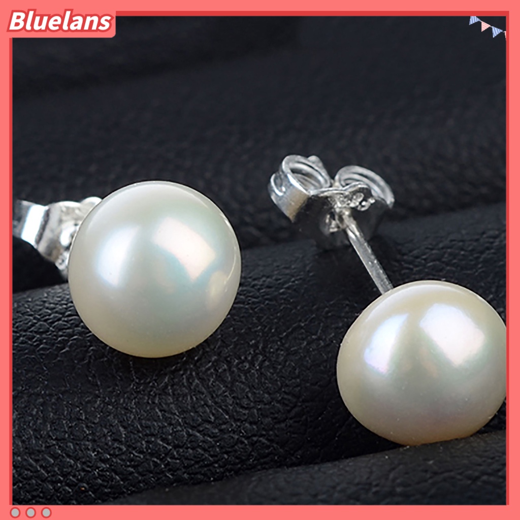 Bluelans Ear Ring White Beautiful Women Fashion Faux Pearl Ear Stud