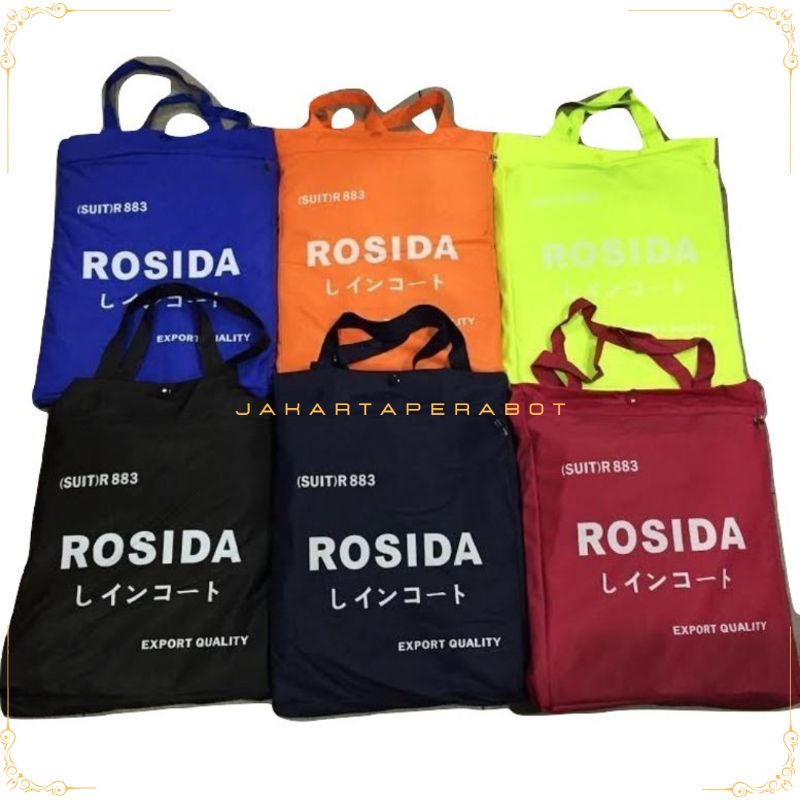 ROSIDA - Jas Hujan Karet Rosida R883 Original 100% / Jas Hujan Karet Setelan Dewasa Pria Wanita / Jas Hujan Anti Rembes / Jas Hujan Karet Ukuran L XL XXL XXXL Rosida R883