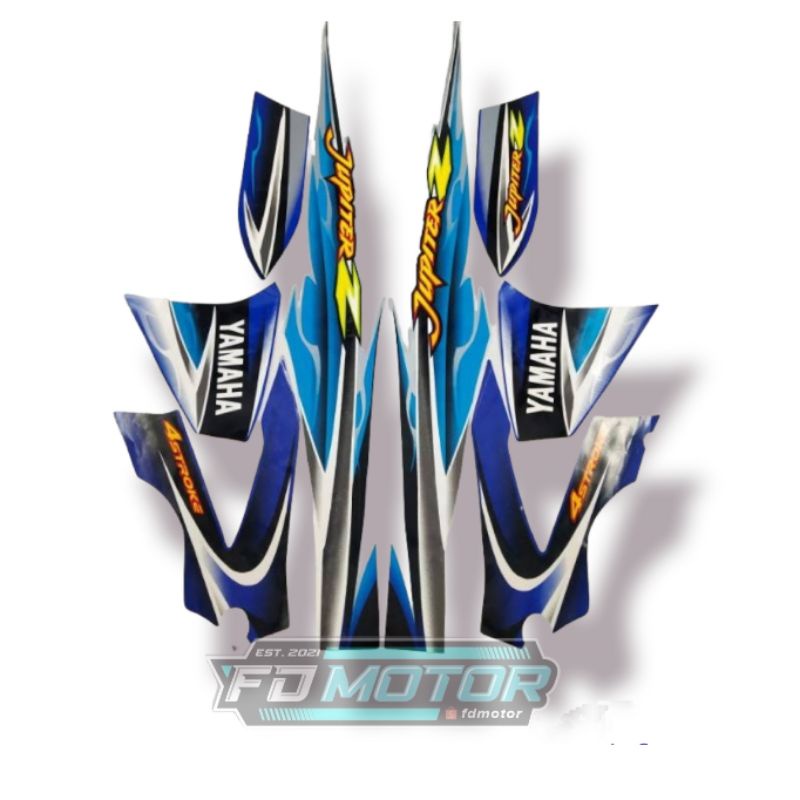 Stiker Striping Yamaha Jupiter Z 2005 Biru Standar