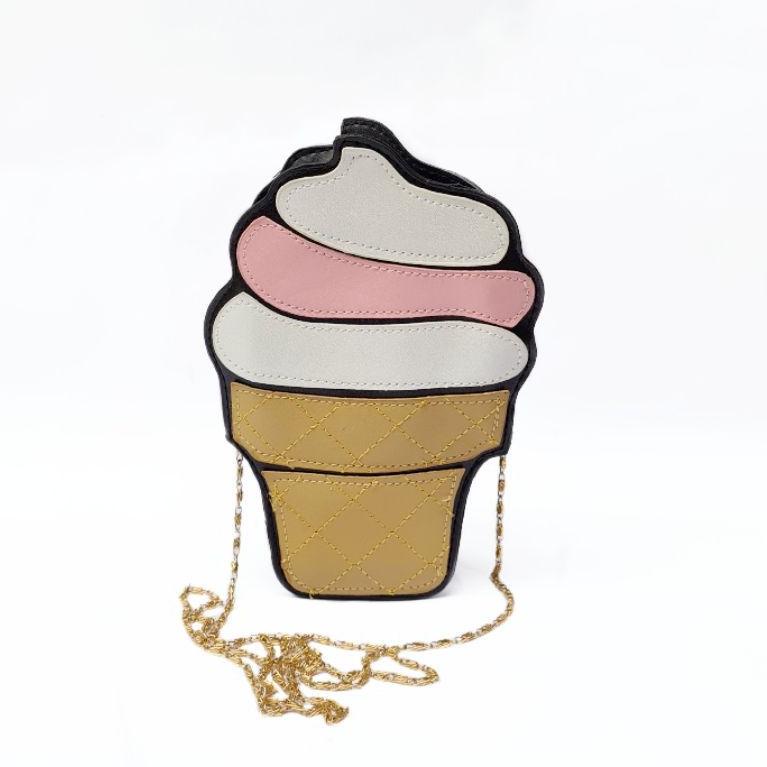 "GH.18Oc22ᶠ" TW1907 Tas Anak Es Krim Selempang Remaja Cewek Abg Unik Lucu Sling Cupcake