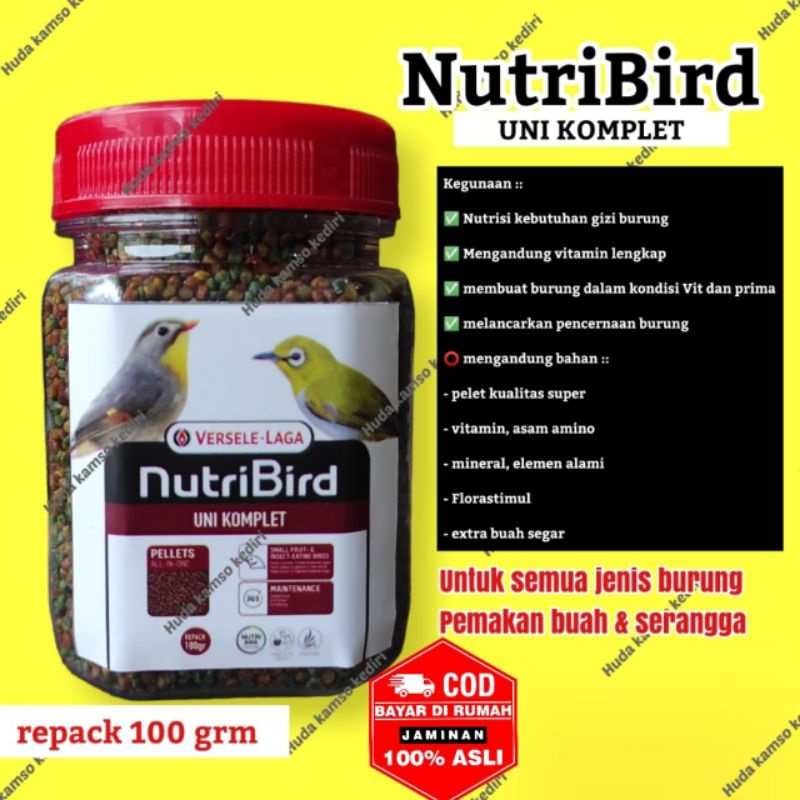 NUTRIBIRD + NUTRI + NUTRIBIRD UNI KOMPLET  + NUTRIBIRD 100 GRM + KEMASAN REPACK 100 GRM + NUTRI KEMA