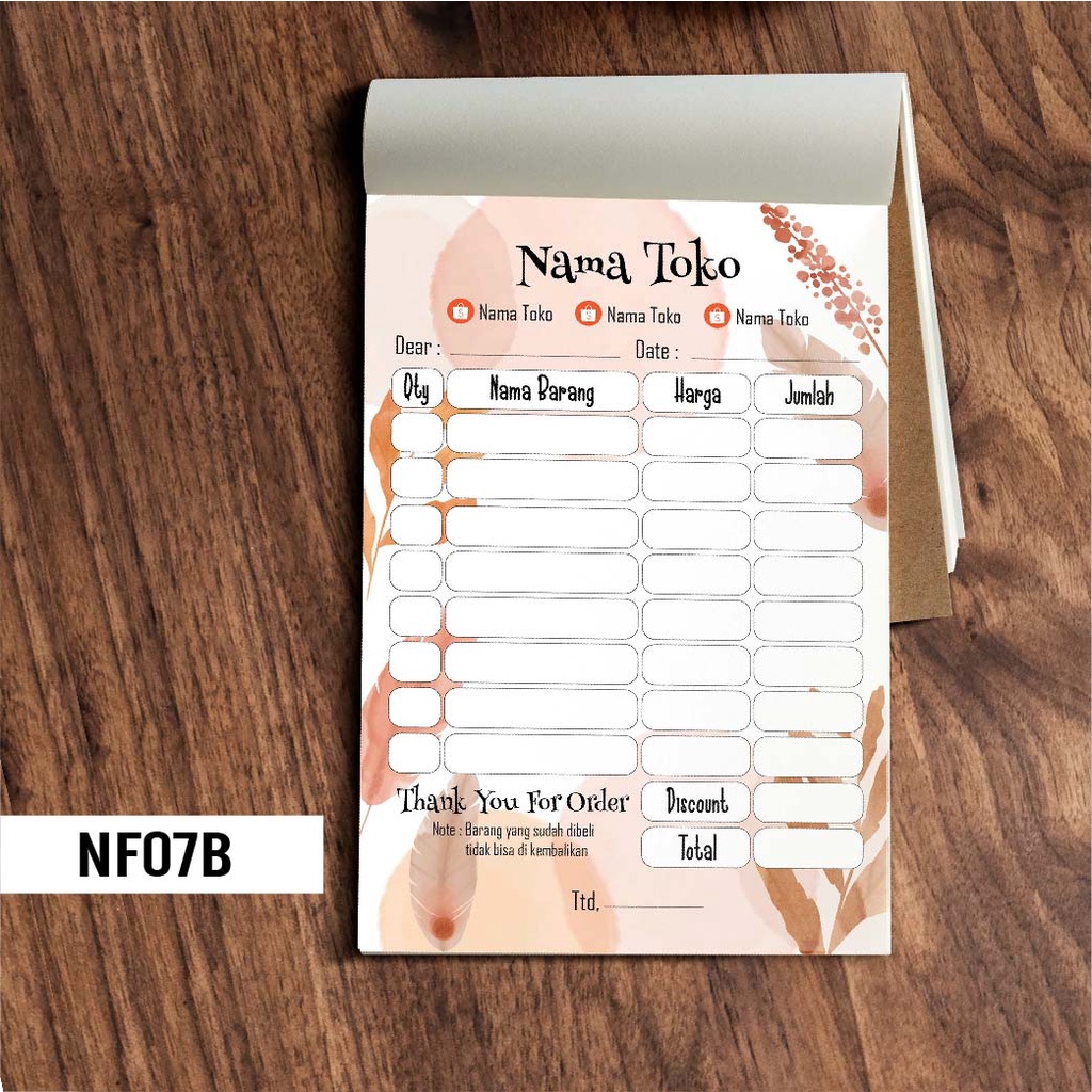 

Hanabi Invoice / Nota / Faktur / Kwitansi Custom 1 2 3 ply NF07A
