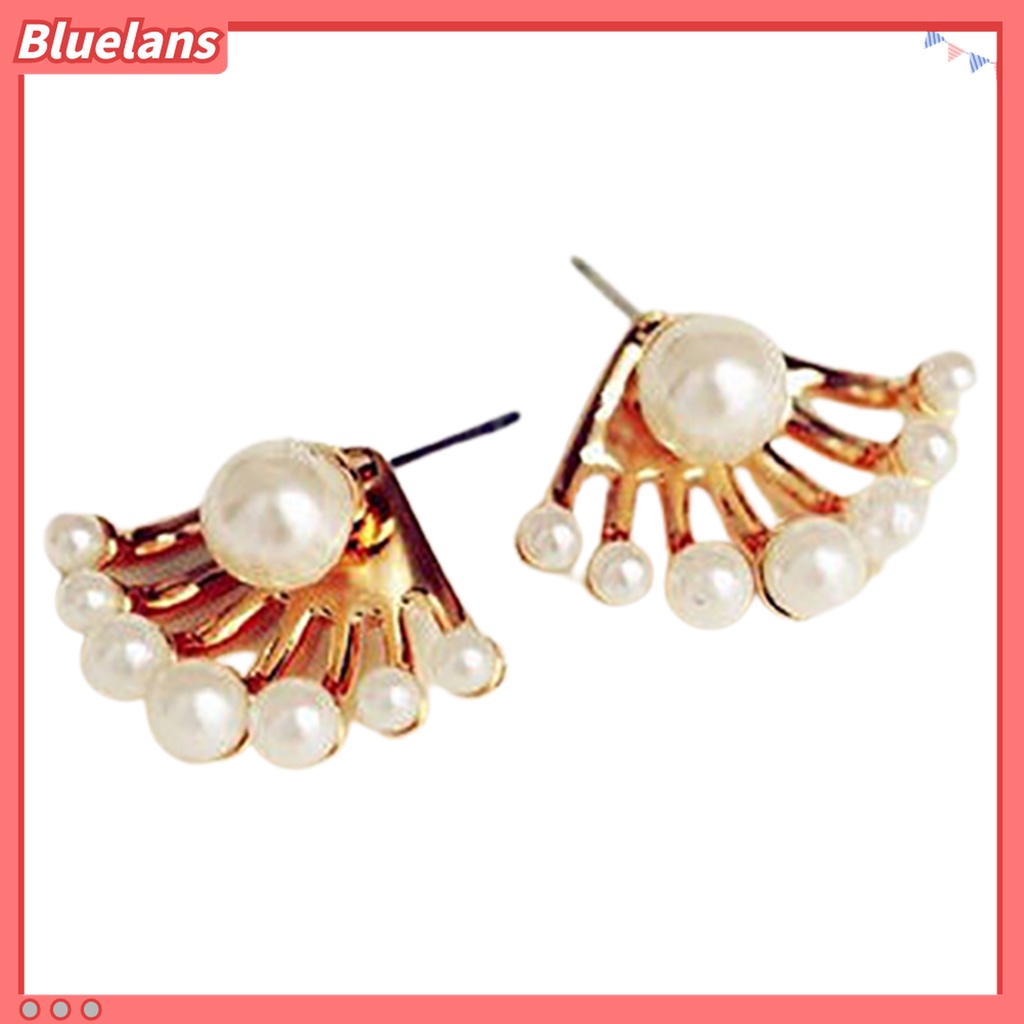 1 Pasang Anting Stud Bahan Alloy Untuk Hadiah Wanita