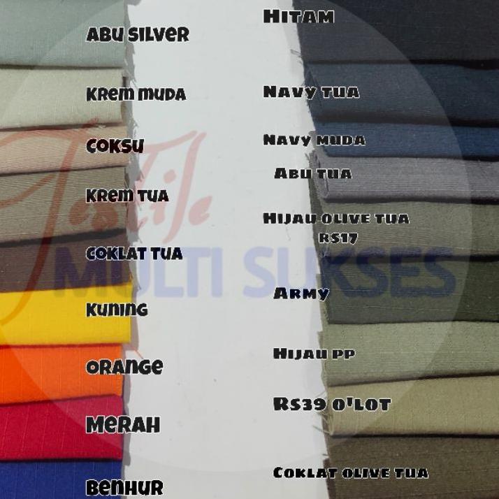 Terbaik Bahan Kain Ripstop RIPSTOK Ribstop Ribstok polos seragam tactical pdl lapangan outdoor black