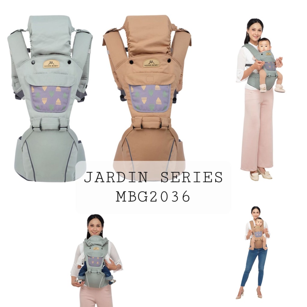 Gendongan Hipseat Moms Baby Indie MBG2041 Aurora MBG2039 Jardin MBG2036 Crayon MBG2035 Panna MBG2032