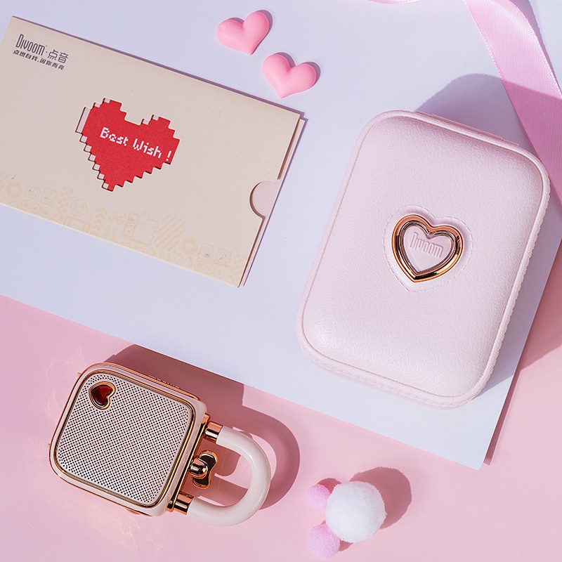 Original Divoom Lovelock Mini Portable Wireless Bluetooth Speaker,With Recording,Tws Connection,Unique Gift