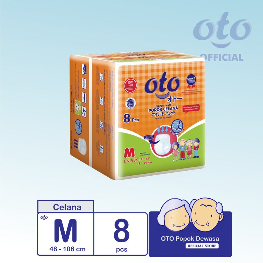 OTO Adult Diapers Pants BEST SELLER / Popok CELANA dewasa Size M, L, XL dan XXL