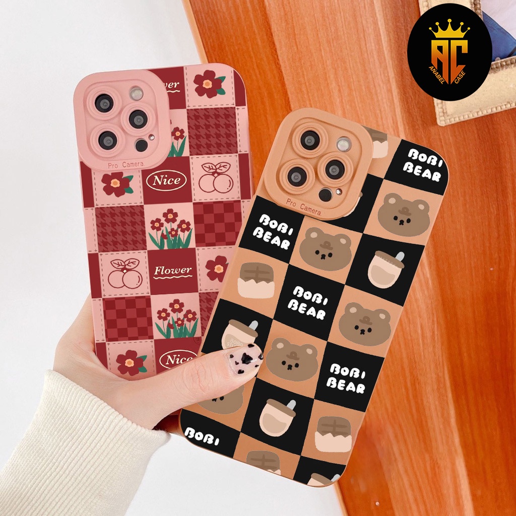 [AMCiPo66] SOFTCASE PRO KAMERA FOR iPone 7/8/X/XS/XR/11/12/13/PRO/PROMAX/13 MINI MOTIF KOTAK CUTE AE