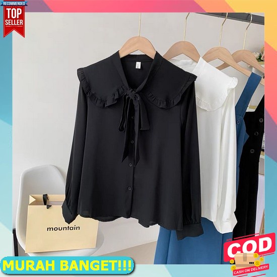 (Cod) Iwearlure Baju Atasan Blouse Wanita Korea Jeslyn Cod - Piton Top Baju Atasan Korean Premium Fi
