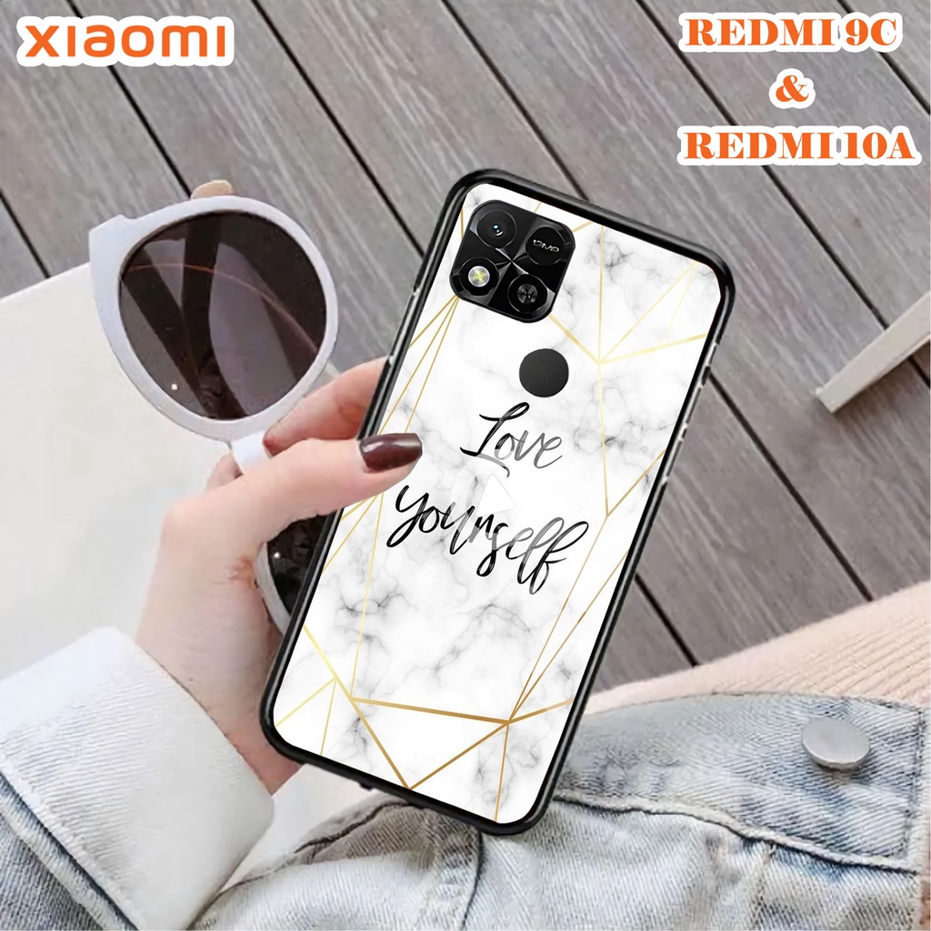 Softcase Glass Kaca REDMI 10A & REDMI 9C - Case Handphone REDMI 10A  REDMI 9C [T36].