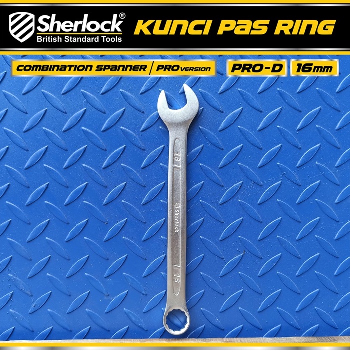 Kunci Pas Ring (Pro-D Series) uk. 16 mm Original Sherlock (1 Pcs)