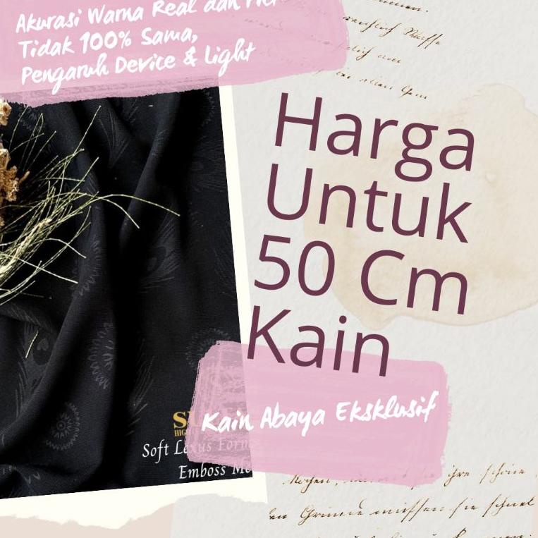 FJ.18Oc22ᴵ ◦ 50 Cm Soft Lexina Formal Black Polos dan Embos Beauty Rossa - Ethnic (Rebranding Soft L