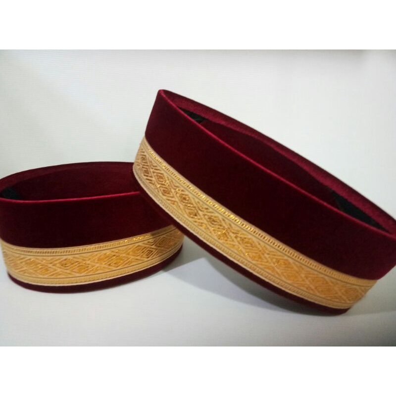 peci premium kopeah songkok peci kopiah aceh bludru merah marun
