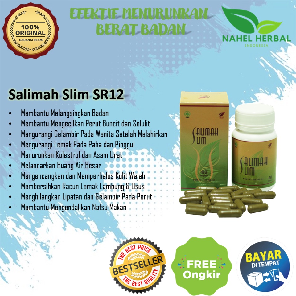 Viral Promo Kapsul Salimah Slim Paket Pelakor Sr12 Original 100% Bpom - Obat Diet Herbal Pelangsing 
