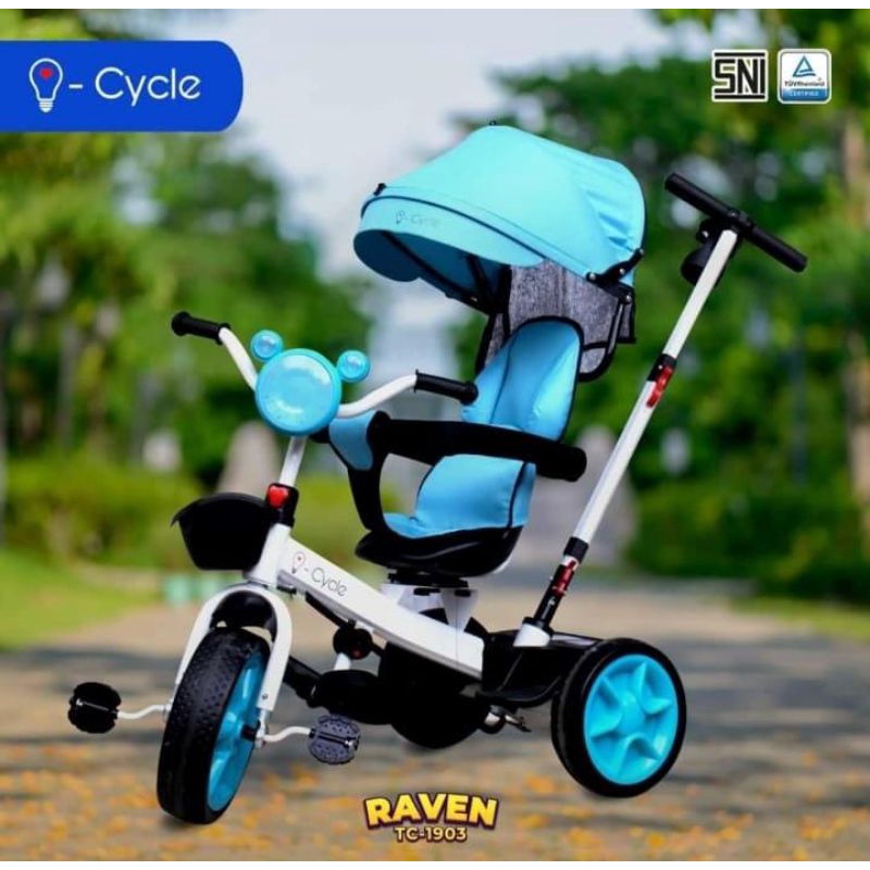 Wim cycle tricycle raven sepeda roda tiga dorong anak