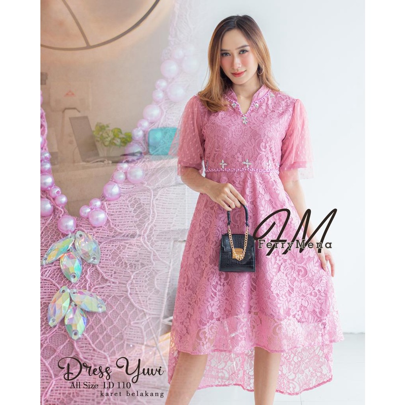 Relpict dresss brokat//drersss brokatr modern//dress pesta//kebaya brokat//dress wanita//dress natal