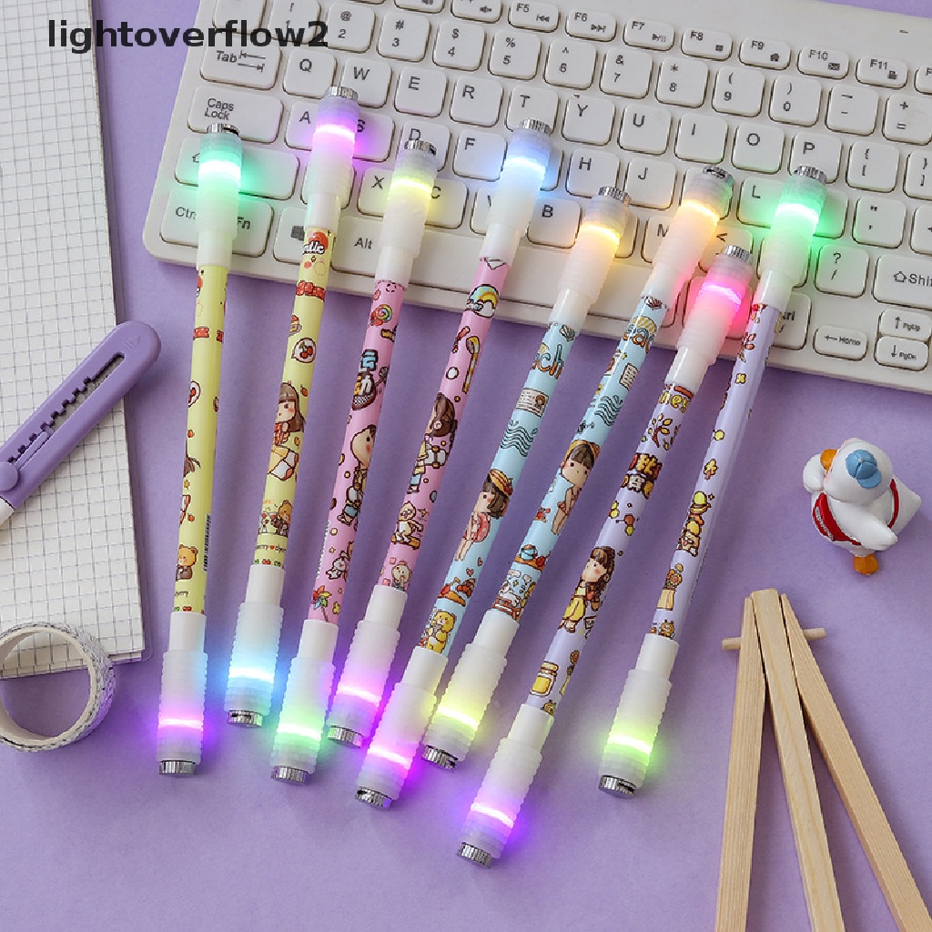 (lightoverflow2) Pulpen Gel Luminous Anti Slip Untuk Anak / Dewasa