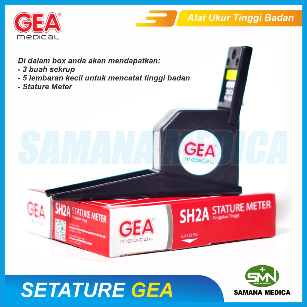 Stature Meter GEA Microtoise Alat Ukur Tinggi Badan 2 Meter GEA Posyandu Puskesmas Klinik Rumah Sakit Murah Promo