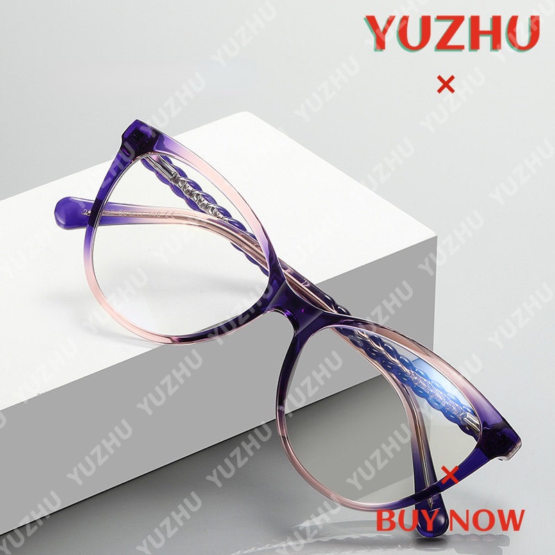 Kacamata Anti Blue Light Model Twist Temples Warna Permen Gradasi TR90 Untuk Wanita