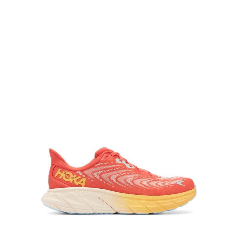 SEPATU LARI PRIA HOKA ONE ONE ARAHI 6 FIESTA/AMBER YELLOW ORIGINAL