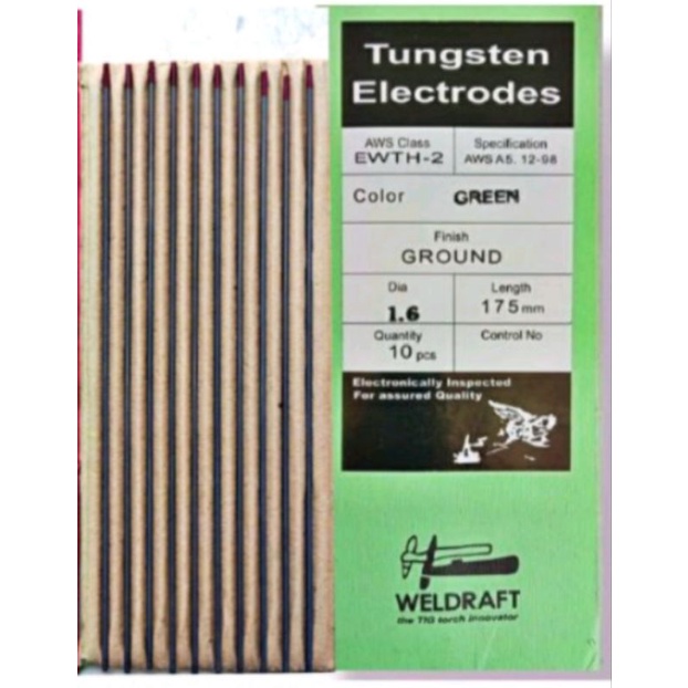 Jarum Las Argon Tungsten Hijau Alumunium 1.5 mm