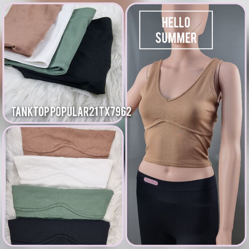 Popular21 Crop V-neck Tanktop TX7962