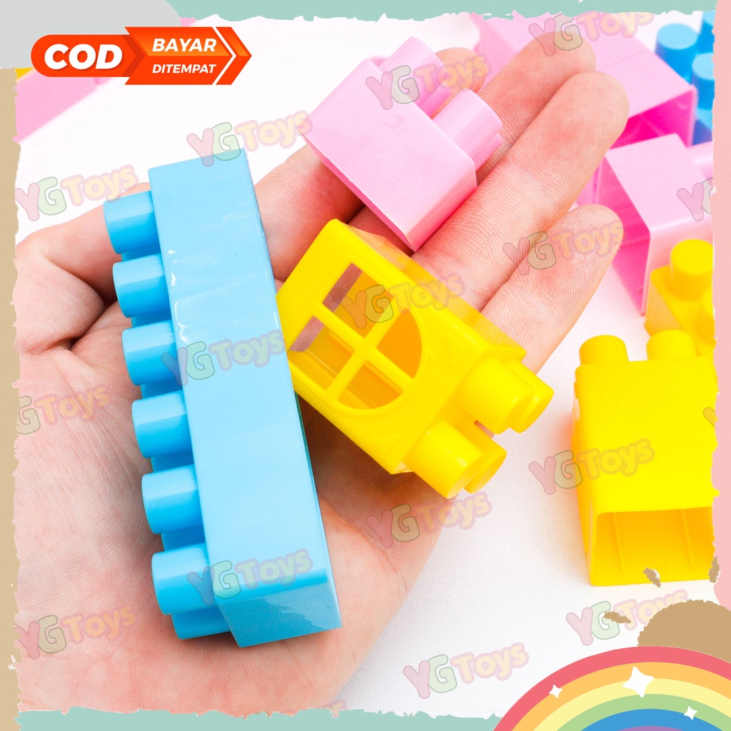 YGtoys Mainan Anak DIY Building Block Balok Susun Rumah Besar Mainan Edukasi Puzzle Blok