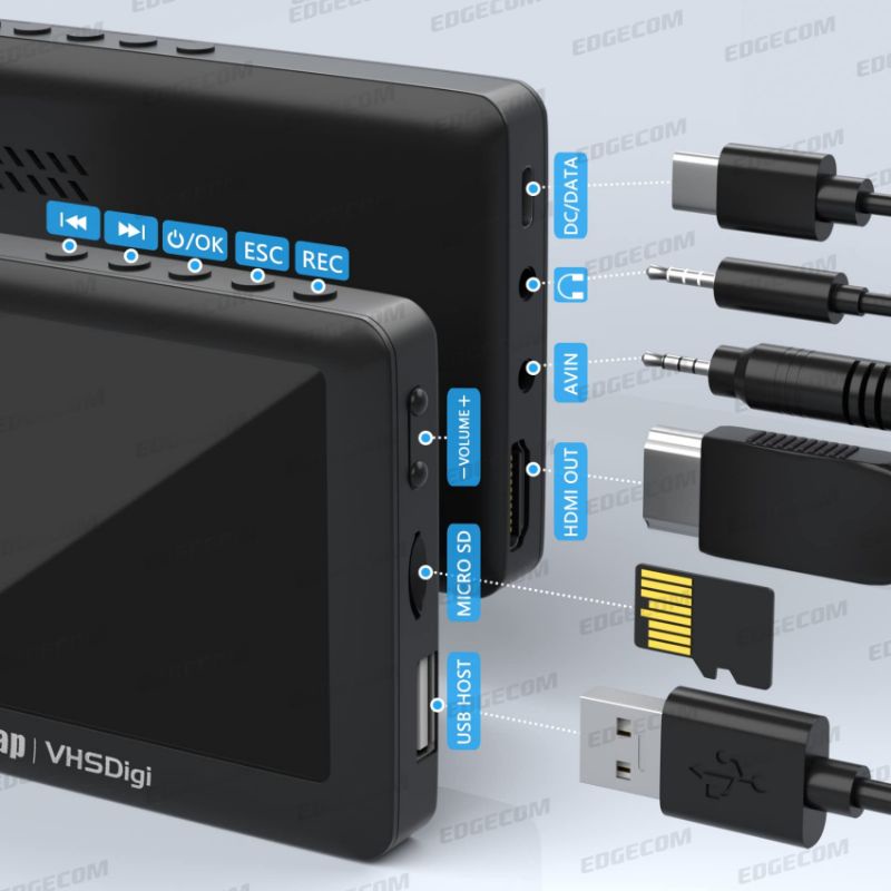 EZCAP 180 AV RCA VCR Recorder Save to Flashdisk/MicroSD / EZCAP180