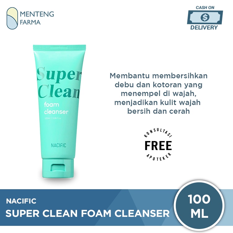 Nacific Super Clean Foam Cleanser 100 mL - Pembersih Wajah Semua Jenis Kulit