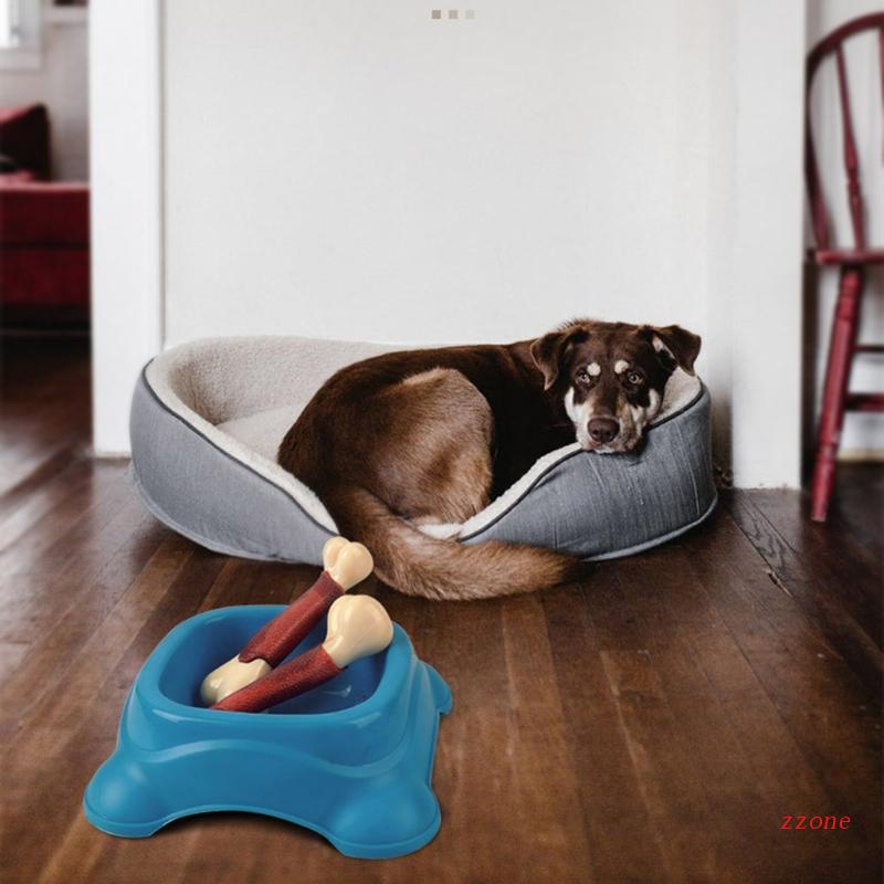 Mainan Kunyah Bentuk Tulang Rasa Sapi Tahan Lama Untuk Membersihkan Gigi Anjing