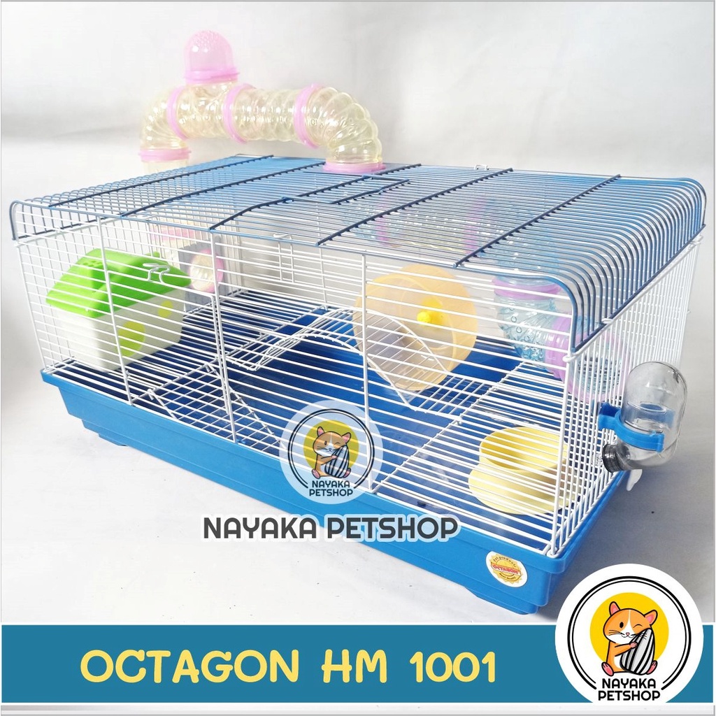 Octagon HM 1001 Kandang Hamster Tingkat 2 Lantai Besar Lorong