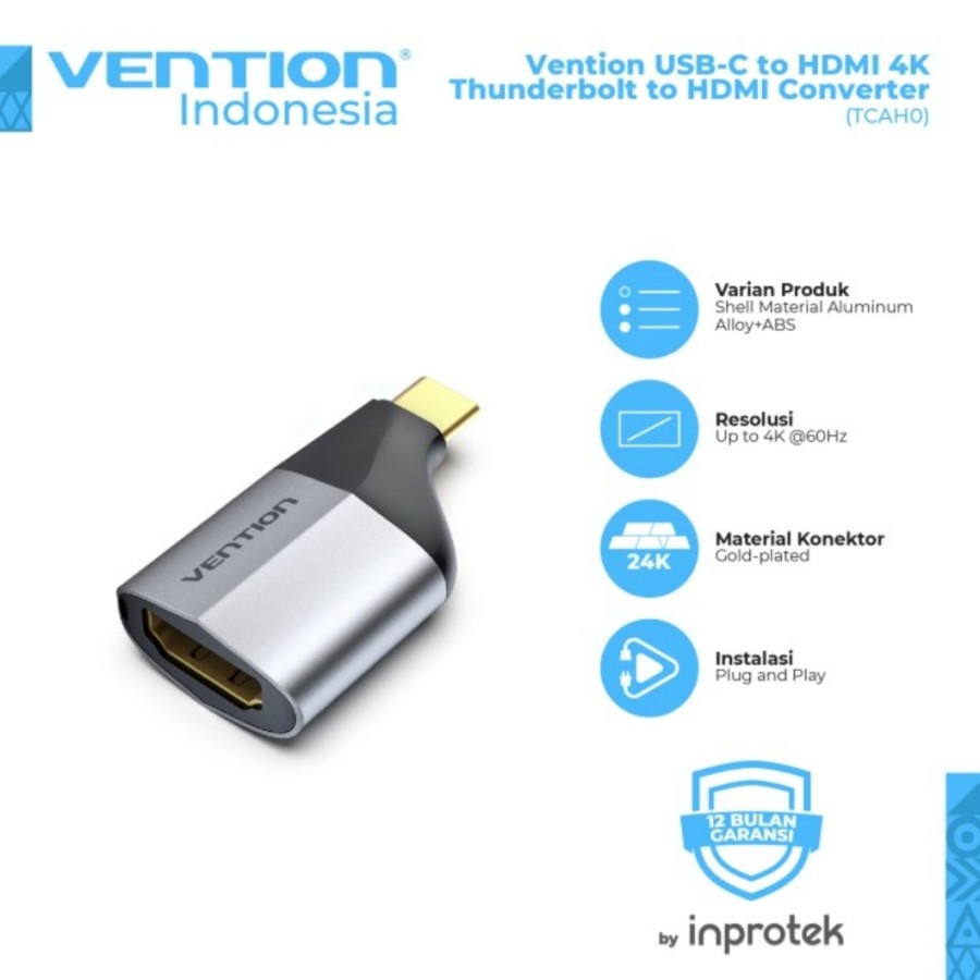 Vention Type-C to HDMI Converter USB C Type C Adapter - TCA - 4K60Hz