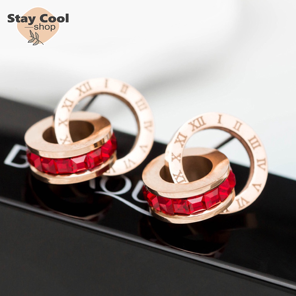 Anting Mungil CartiIr Titanium Gold dan Rosegold Anti Karat Dan Luntur Fashion Korea Bisa Cod Bayar Ditempat