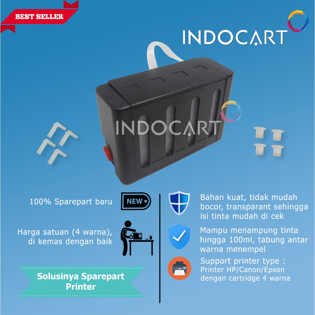 Ink Tank Modif-Tabung Infus Printer Tinta Epson 4W Hitam