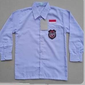 RKB.18Oc22ᴶ ▫ Kemeja putih panjang SD/SMP/SMA /Seragam Sekolah Anak Dengan Badge SD SMP SMA / Kemeja