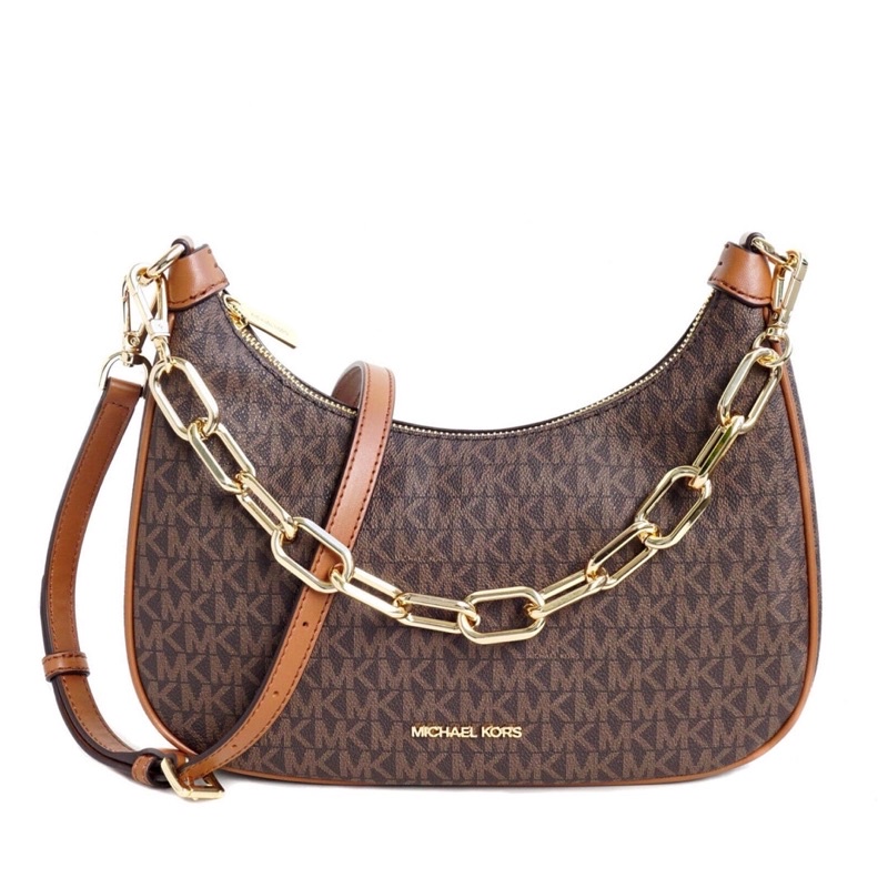MK cora halfmoon monogram signature