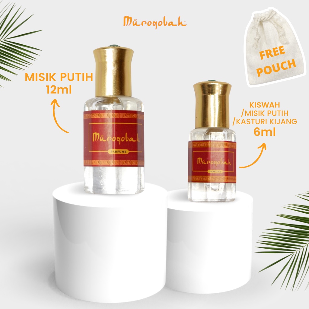 PARFUME MISIK PUTIH 12ml + 6ml (paket) | MISIK PUTIH/KISWAH/KASTURI KIJANG | By Muroqobah