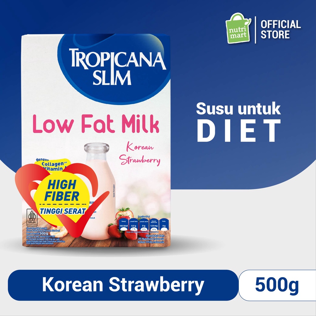 

Tropicana Slim Low Fat Milk Rasa Strawberry 500 - Tipe E