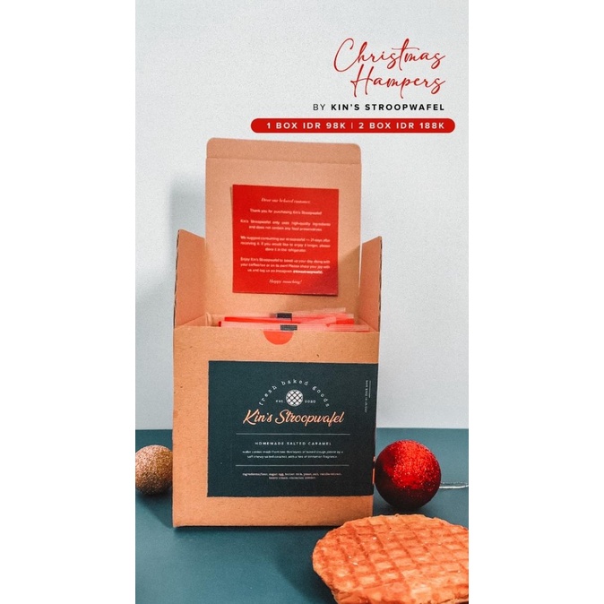 

Christmas Hampers 1 box isi 10 pcs premium by Kin's Stroopwafel