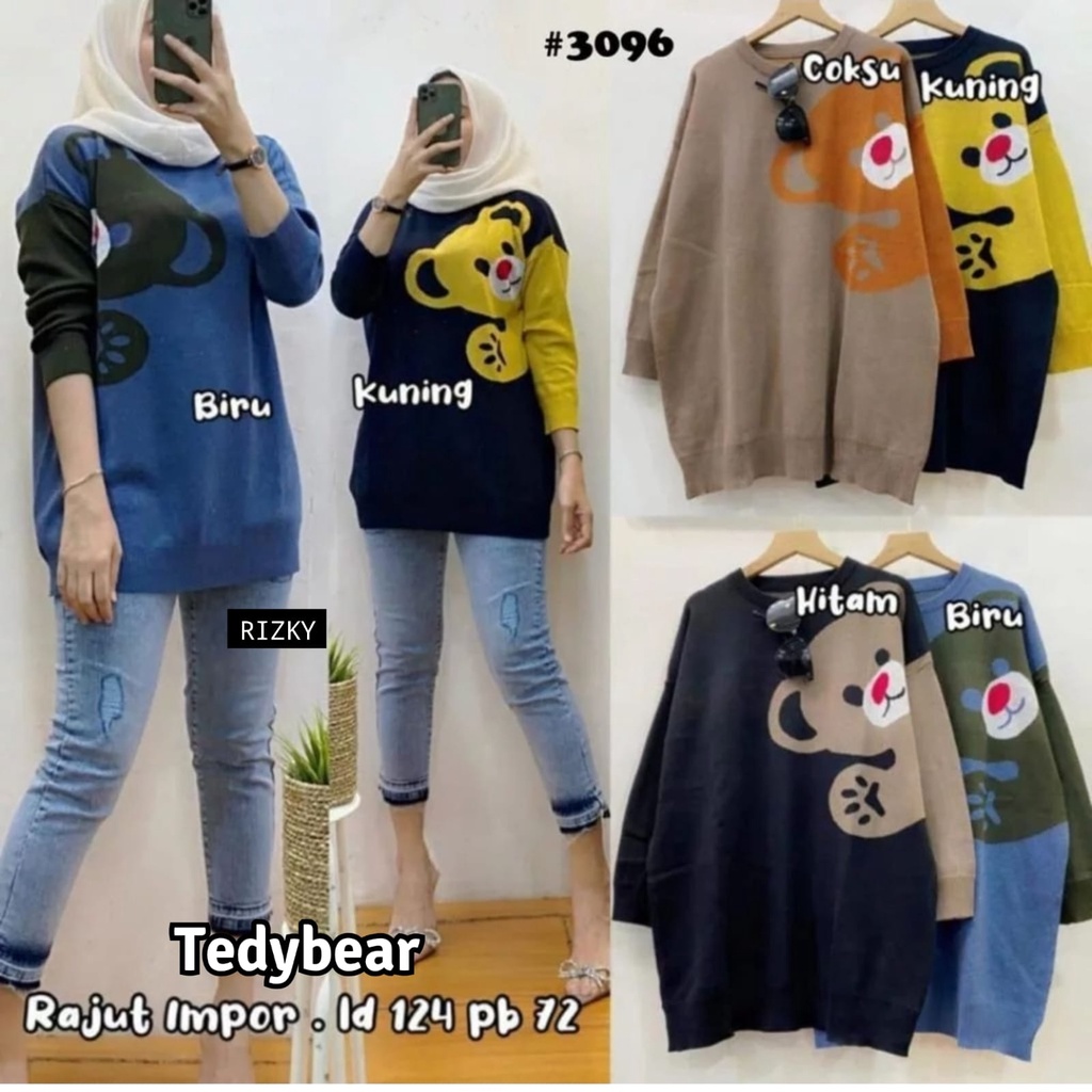Teddy Bear / Baju Rajut / Atasan Rajut / Baju Rajut Wanita / Atasan Rajut Wanita / Blouse Rajut / Ra