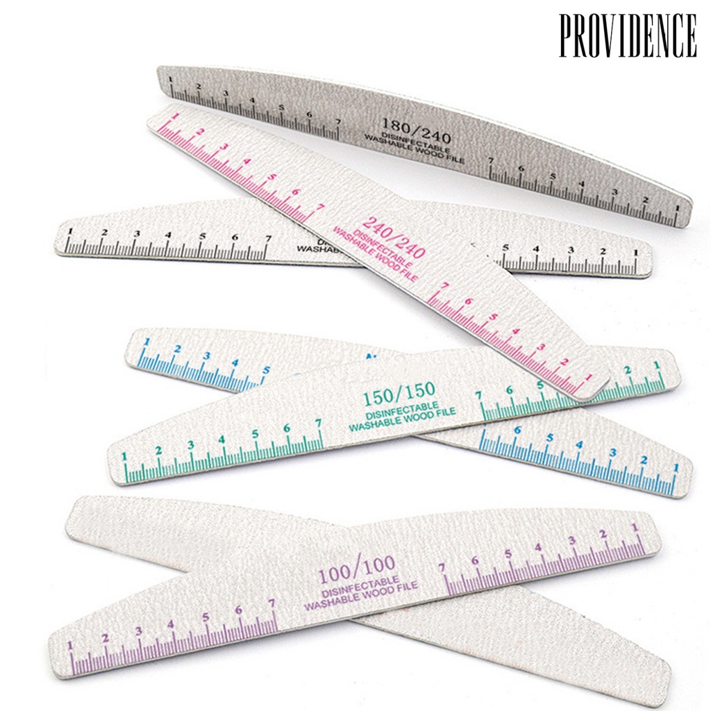 Providence 5Pcs / Set Alat Kikir Kuku Multifungsi Bahan Kayu Untuk Manicure / Nail Art