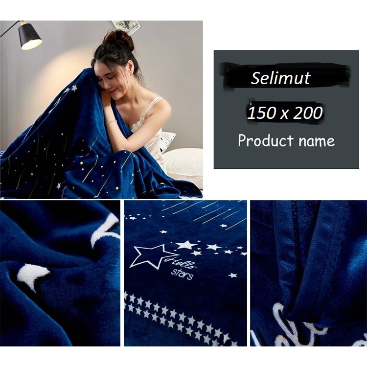 Selimut Bulu  Halus Aesthetic Motif Lucu Uk 150x200 cm Termurah Terlaris