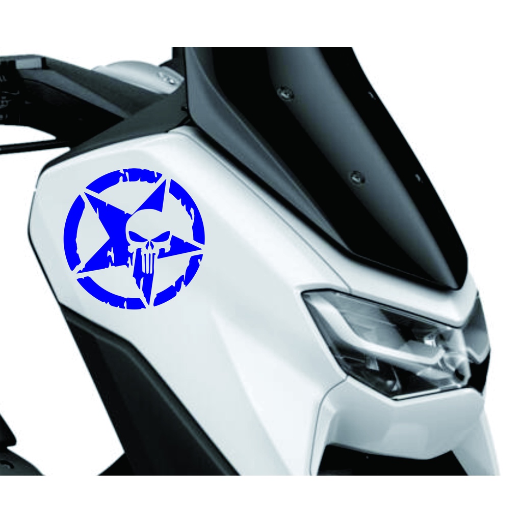 stiker punisher stiker motor helm stiker keren