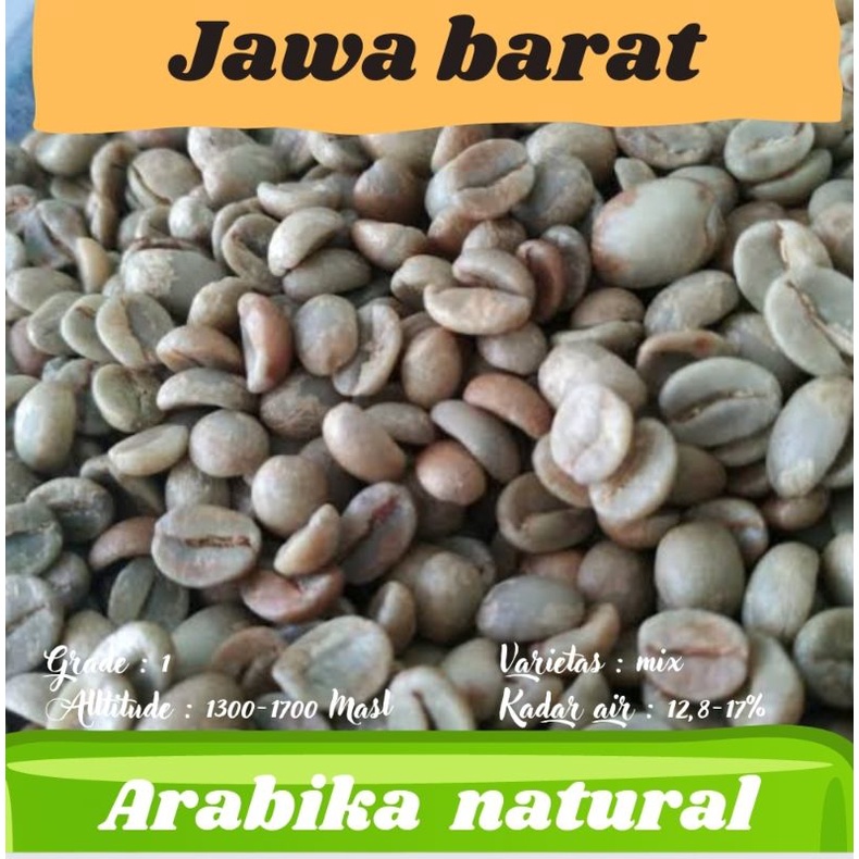 

greenbean ( biji kopi mentah ) Arabika Jawa barat - natural
