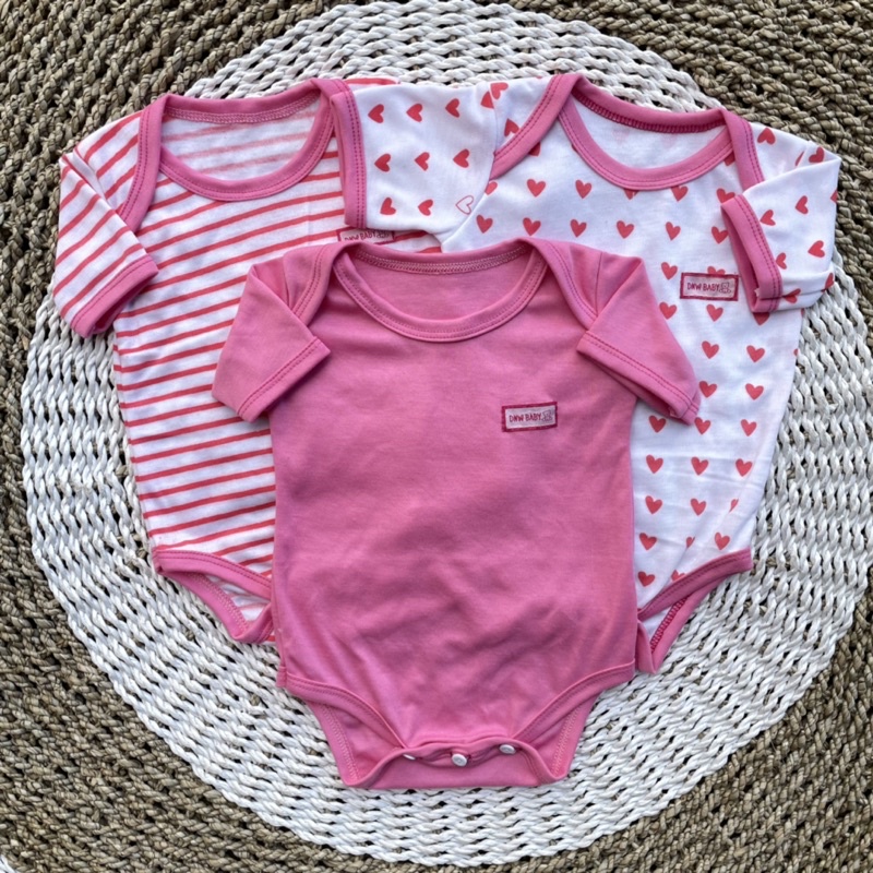 3Pcs Jumper Bayi Bodysuit Motif Full Sablon Jumper Bayi Newborn SNI DNW BABY